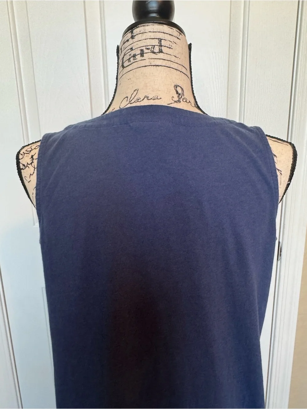 J. Jill Women’s Elephant Walk Sleeveless Dress Navy Blue Size Small